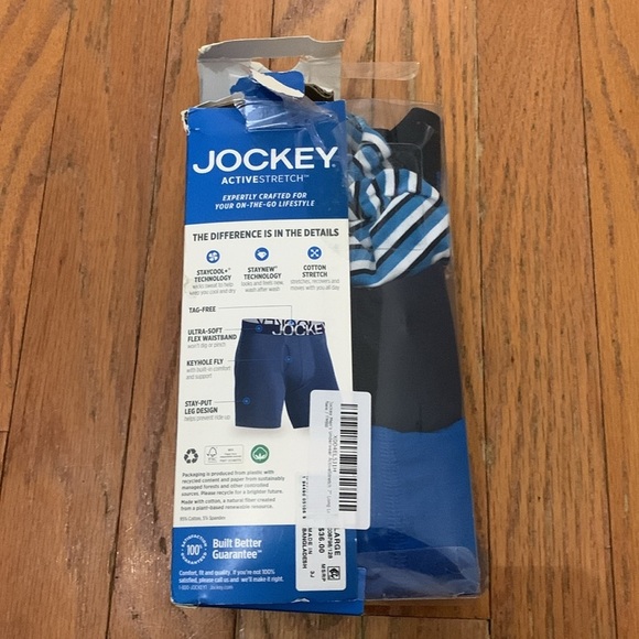 Men’s Jockey Active Stretch Long Leg 3Pack Boxer Briefs Size Large NEW IN BOX - Picture 3 of 6